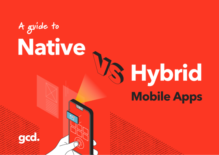 cover image for a guide to native vs hybrid mobile apps