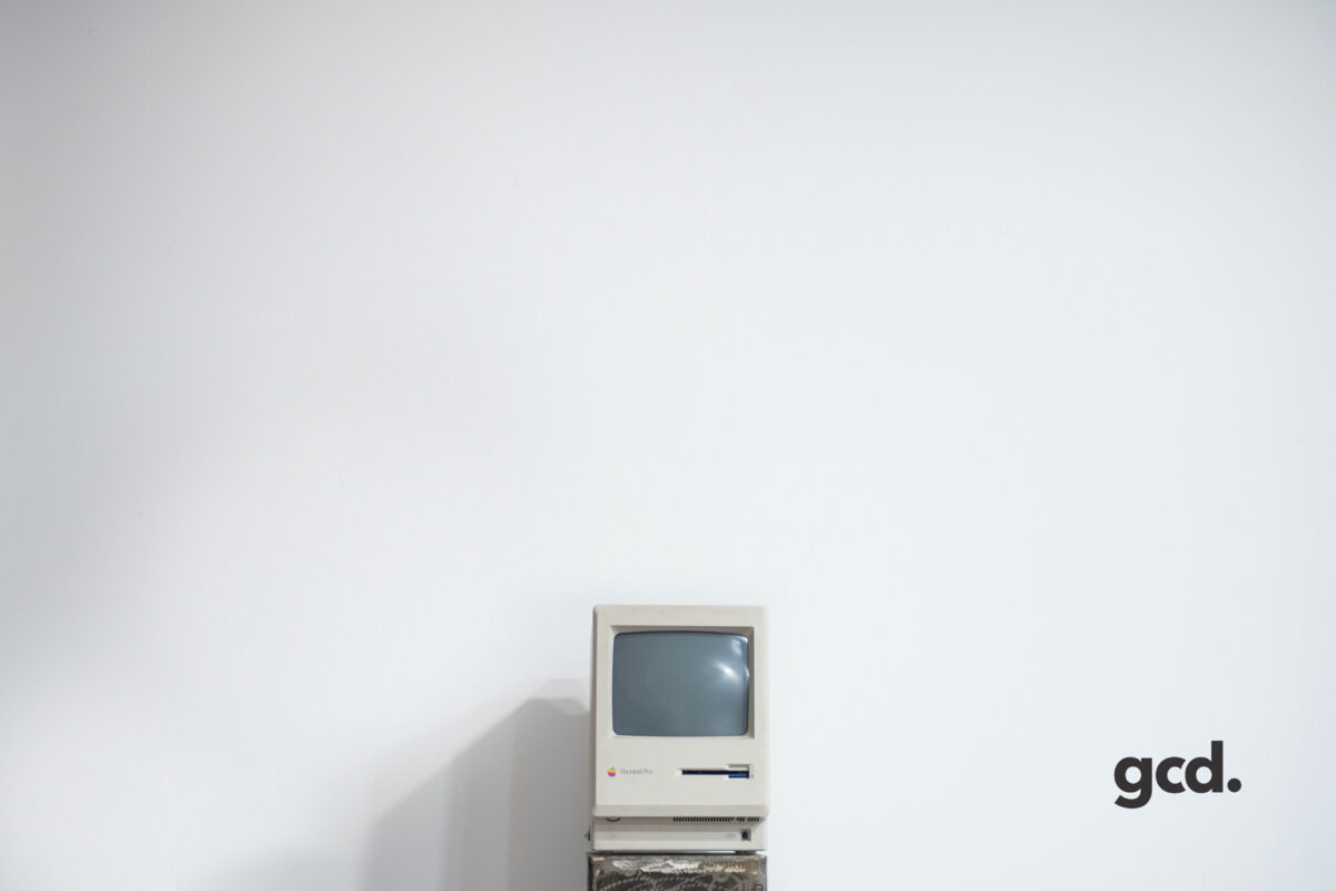 web application on a vintage computer
