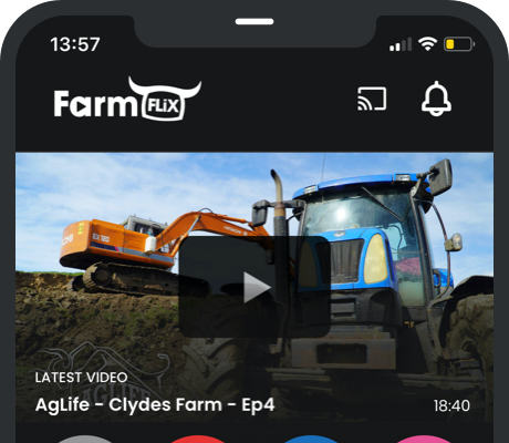 cropped image of the farmflix mobile app