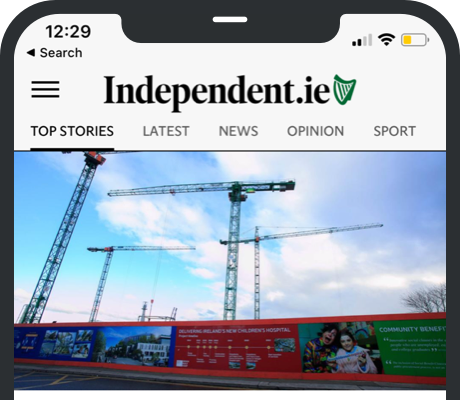cropped image of the independent mobile app