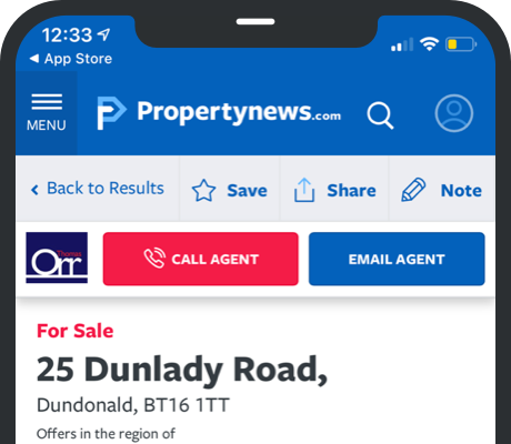 a cropped image of the propertynews mobile app