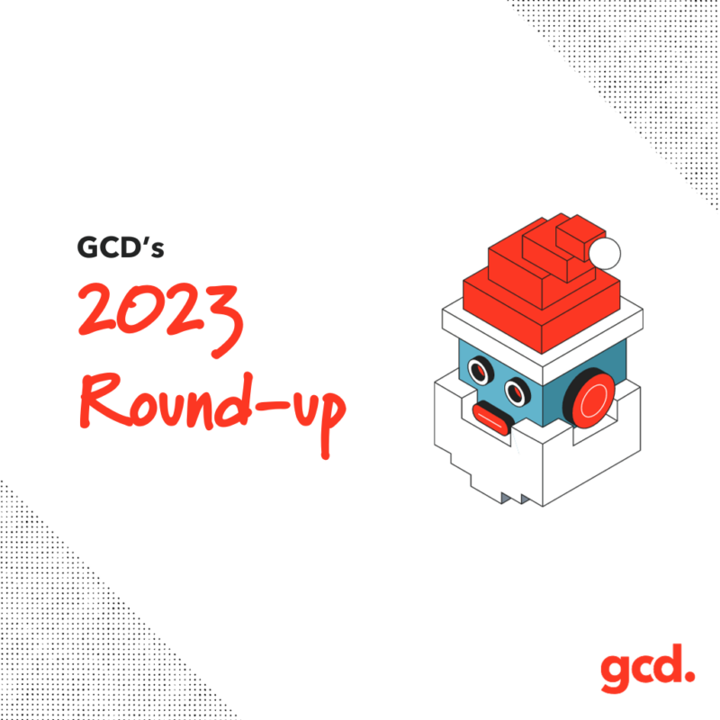 Blog cover image stating "GCD's 2023 Round-up"